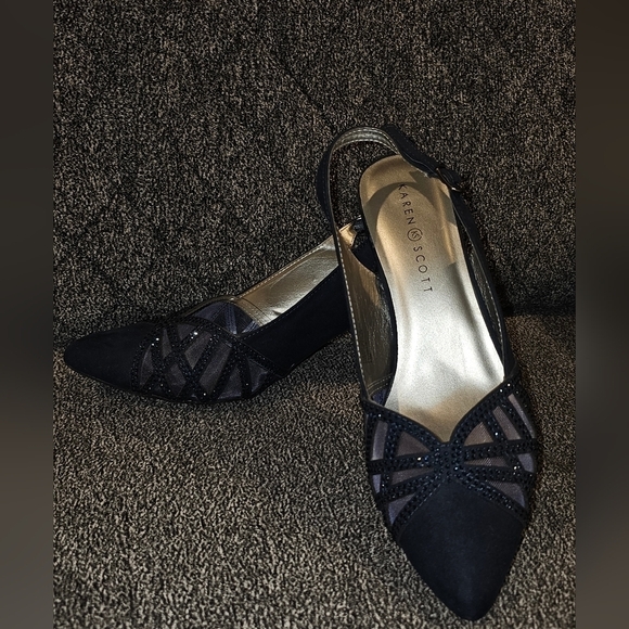 2FOR$50Karen Scott - Gillis Embellished Slingback Pumps, Created for Macy's- 9.5 - Picture 2 of 7